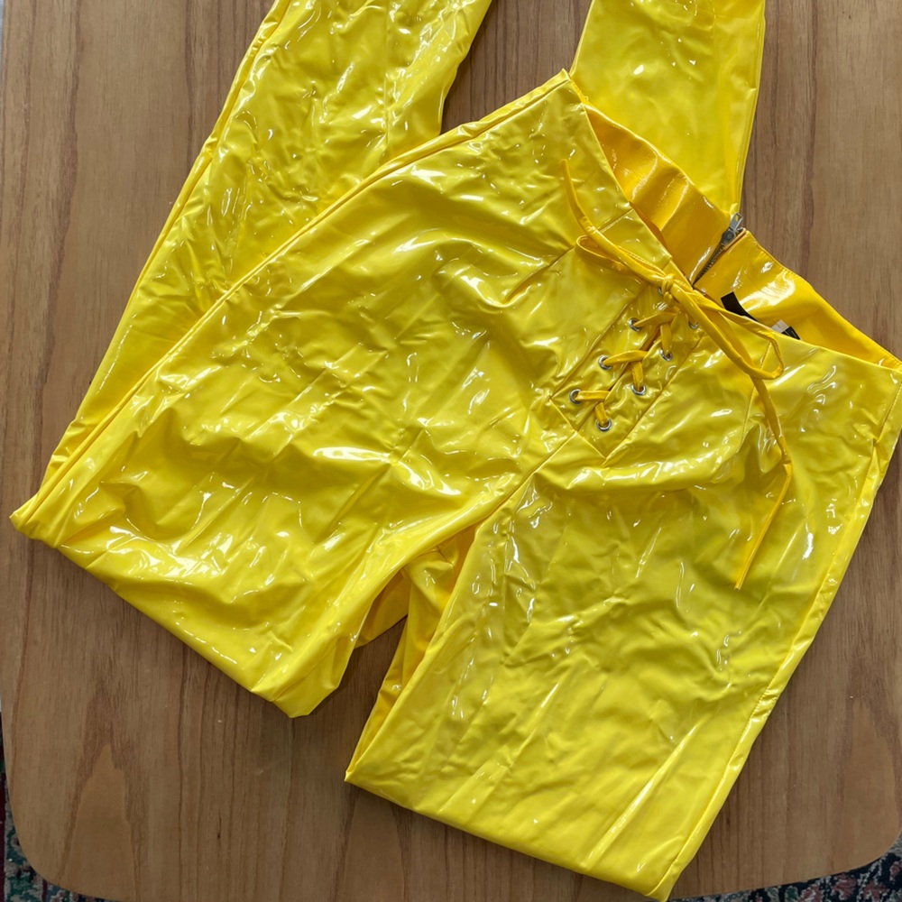 Yellow PU Pants - Faux Latex - Kill Bill costume